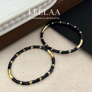 Black Bamboo evil eye openable bracelet (1 nos.)
