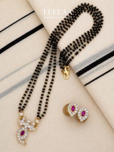 Heritage Ruby Mango Mangalsutra with Earrings