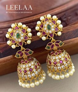 Vasundhara Floral Jhumka