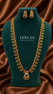 Traditional Palakka Mala with Earrings