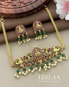 Lakshmi Vaibhavam Necklace Set with Earrings