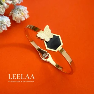Golden Flora Butterfly Bracelet (1 No - Black)